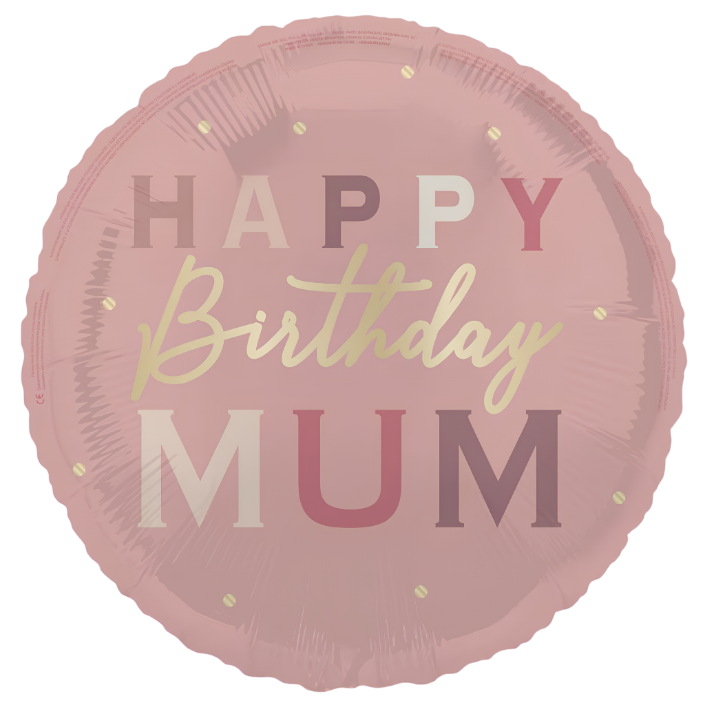 Happy Birthday Mum Pink & Gold