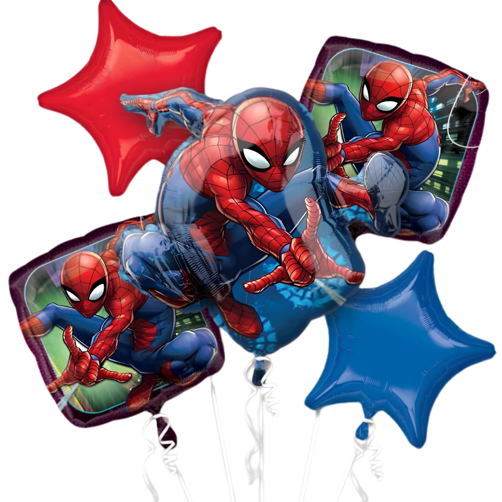 Spiderman 5pc Balloon Bouquet