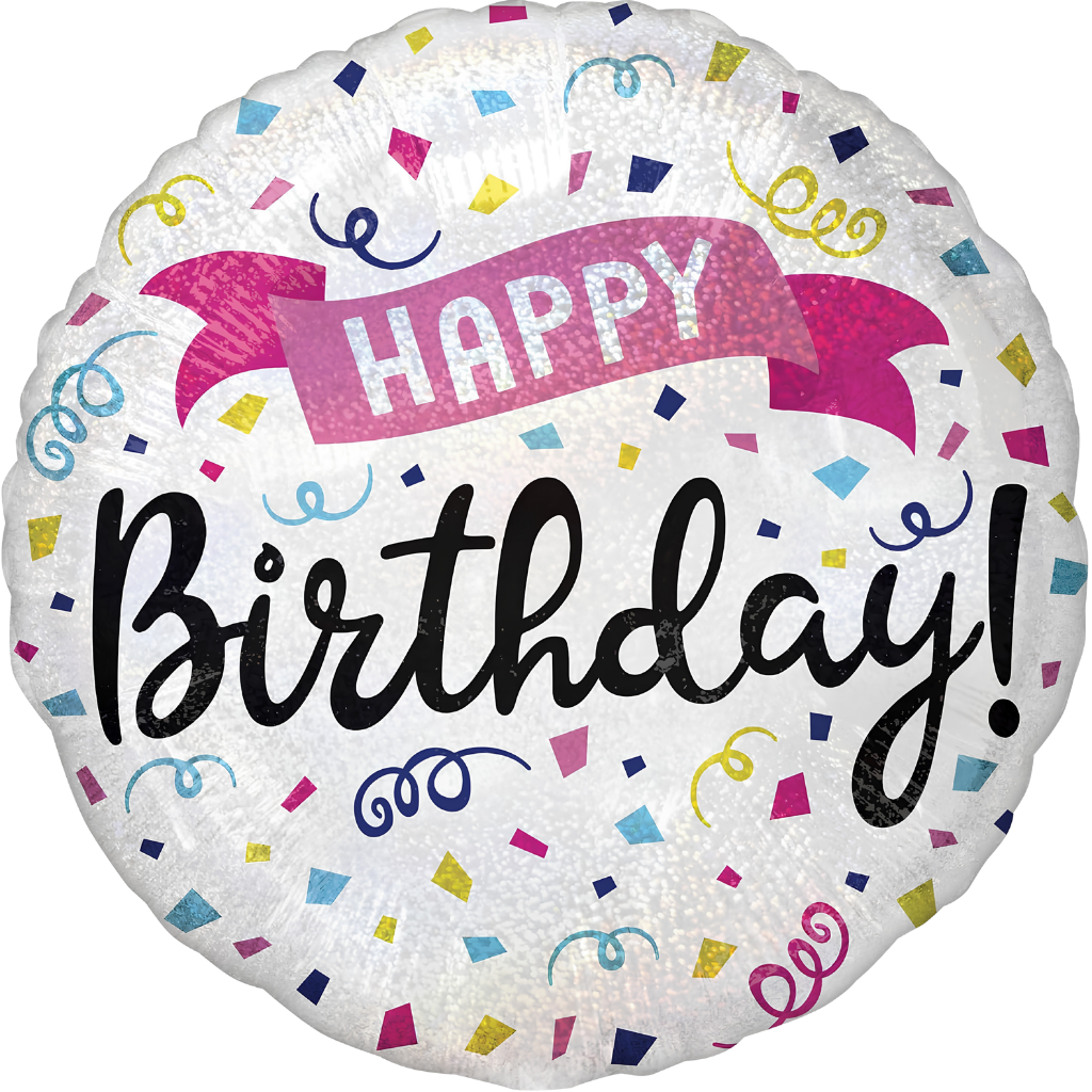Happy Birthday Hologram Sparkle