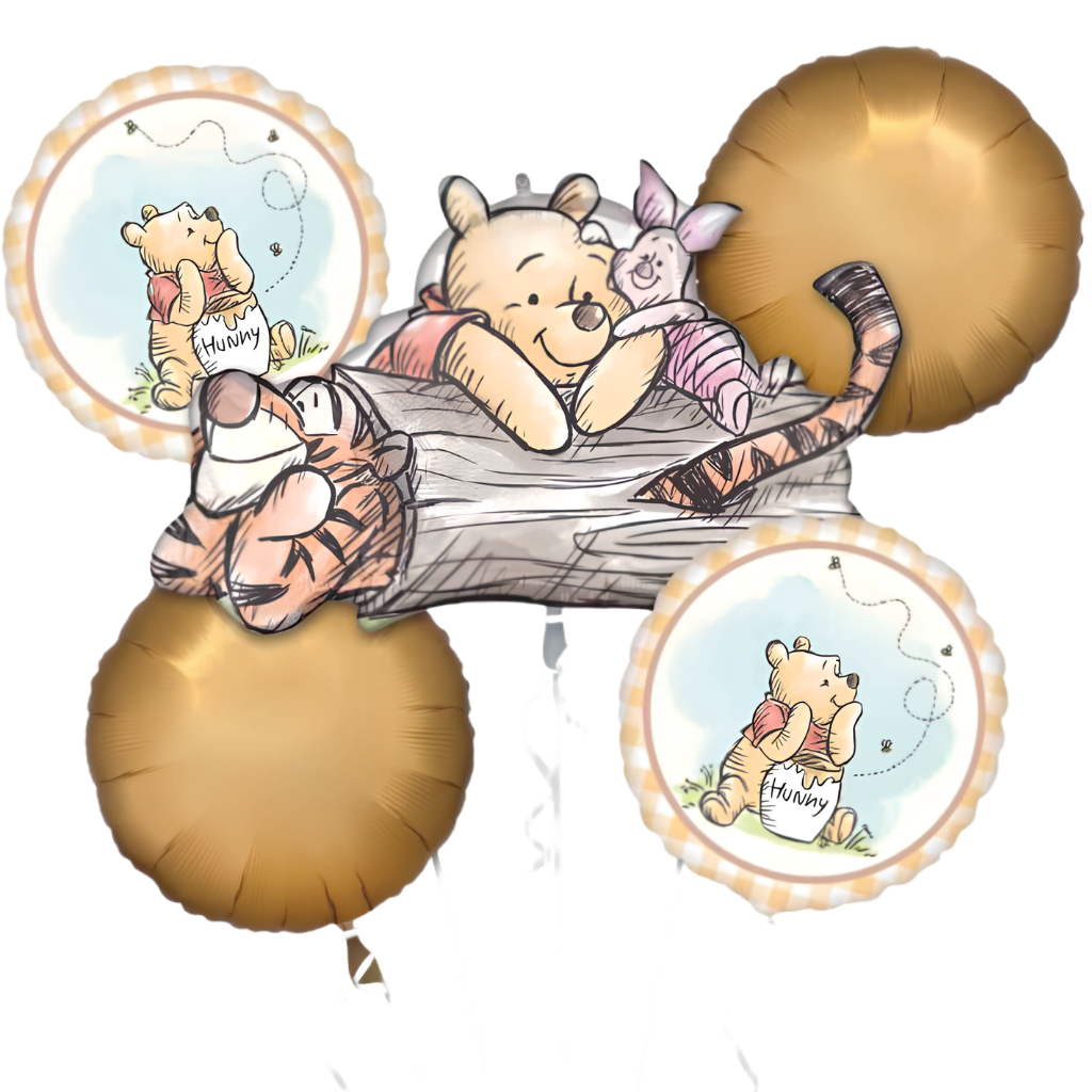 Winnie the Pooh 5pc Balloon Bouquet