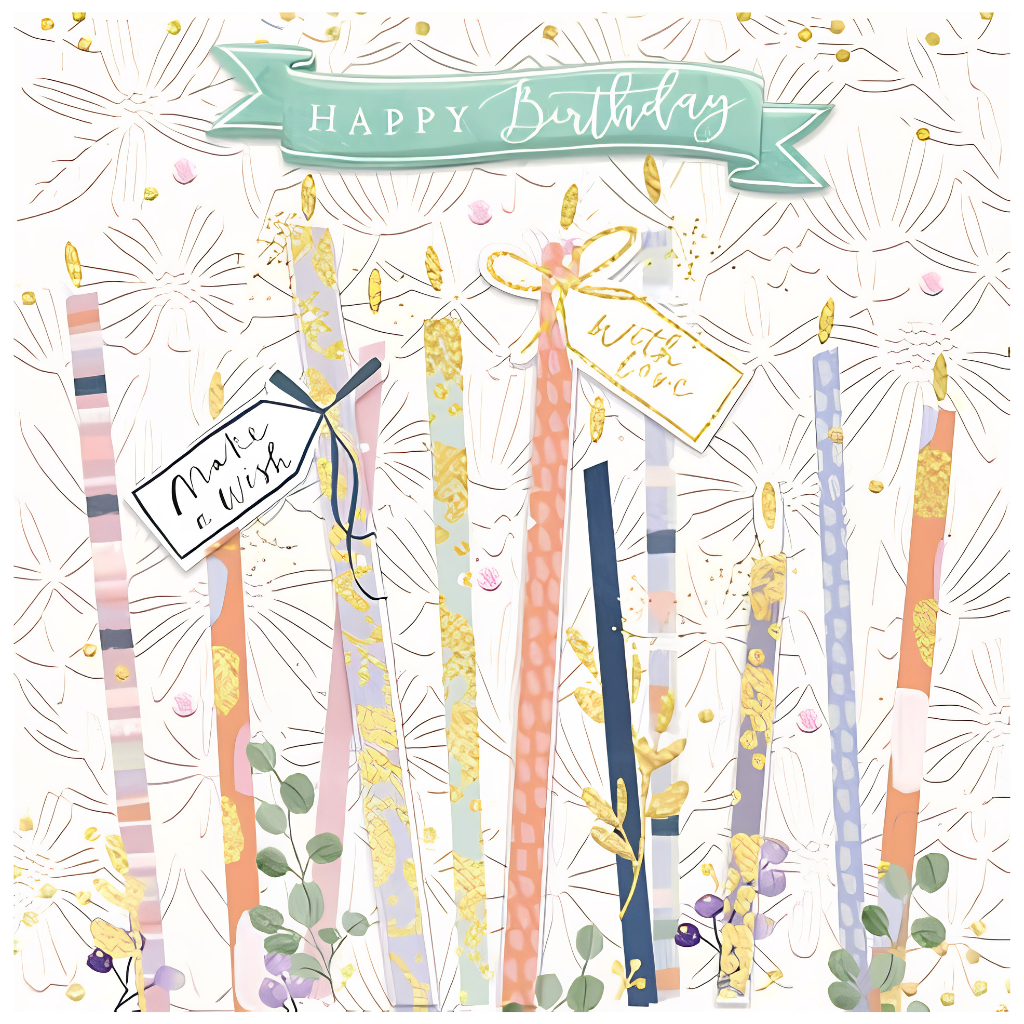 Happy Birthday, Pastel Candles