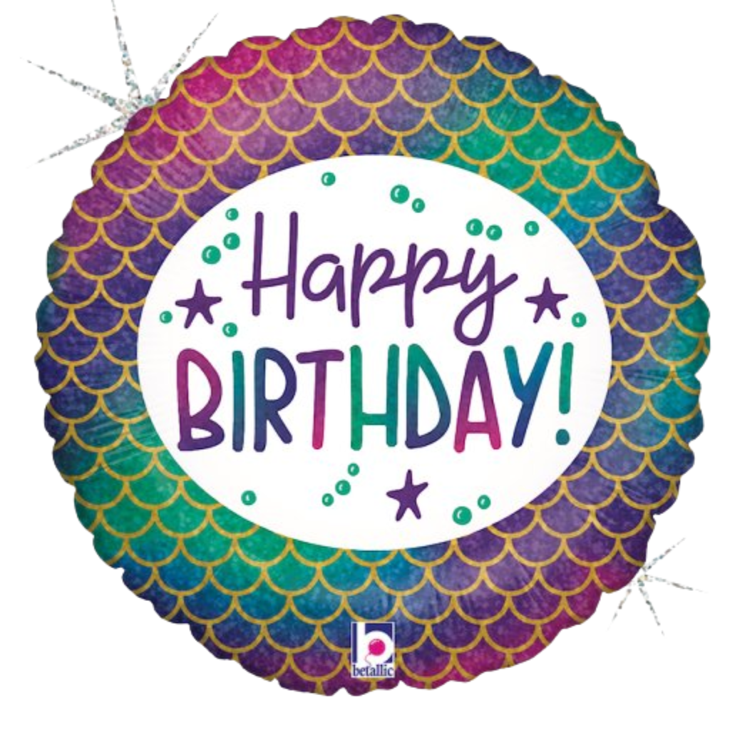 Happy Birthday Glitter Mermaid