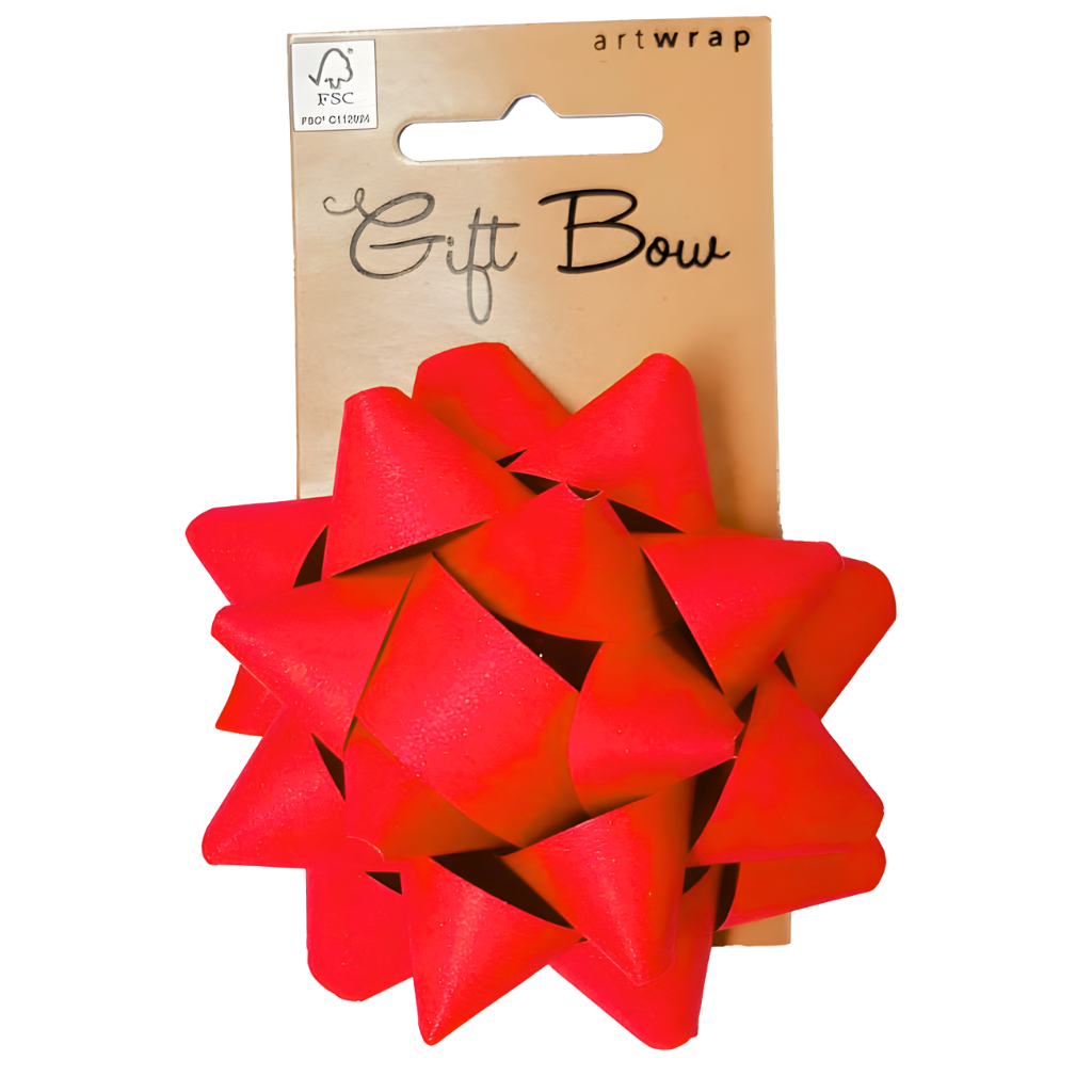 Paper Gift Bow - Red (7cm)