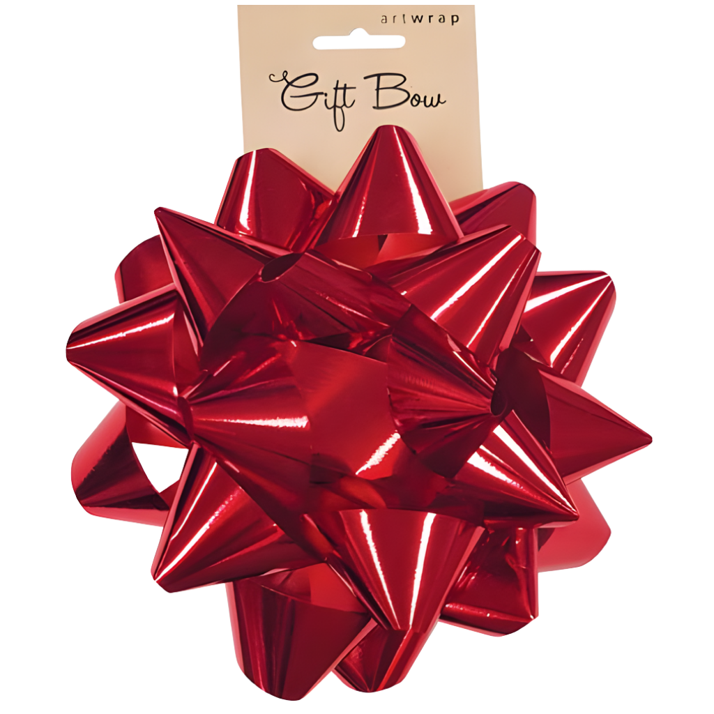 Metallic Gift Bow - Red (15.5cm)