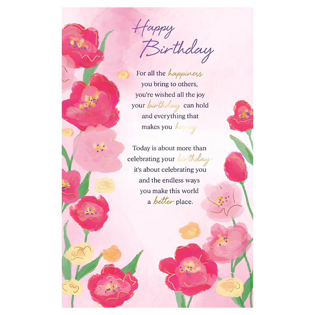 Birthday Pink Poppies