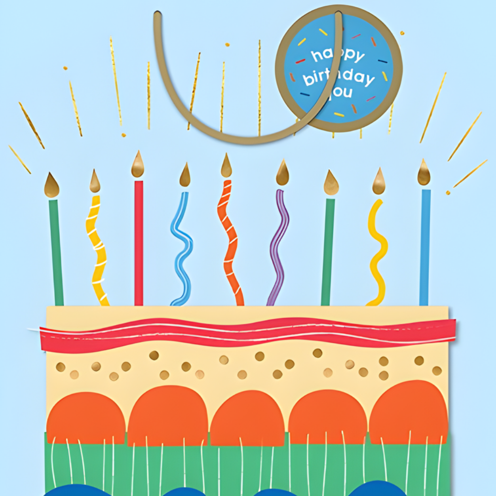 Gift Bag - Birthday Cake (Med)