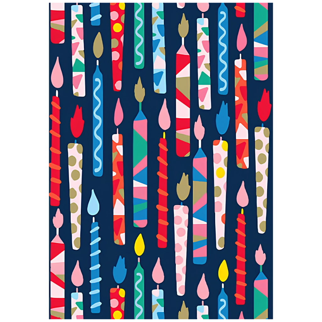 Folded Wrap - Birthday Candles