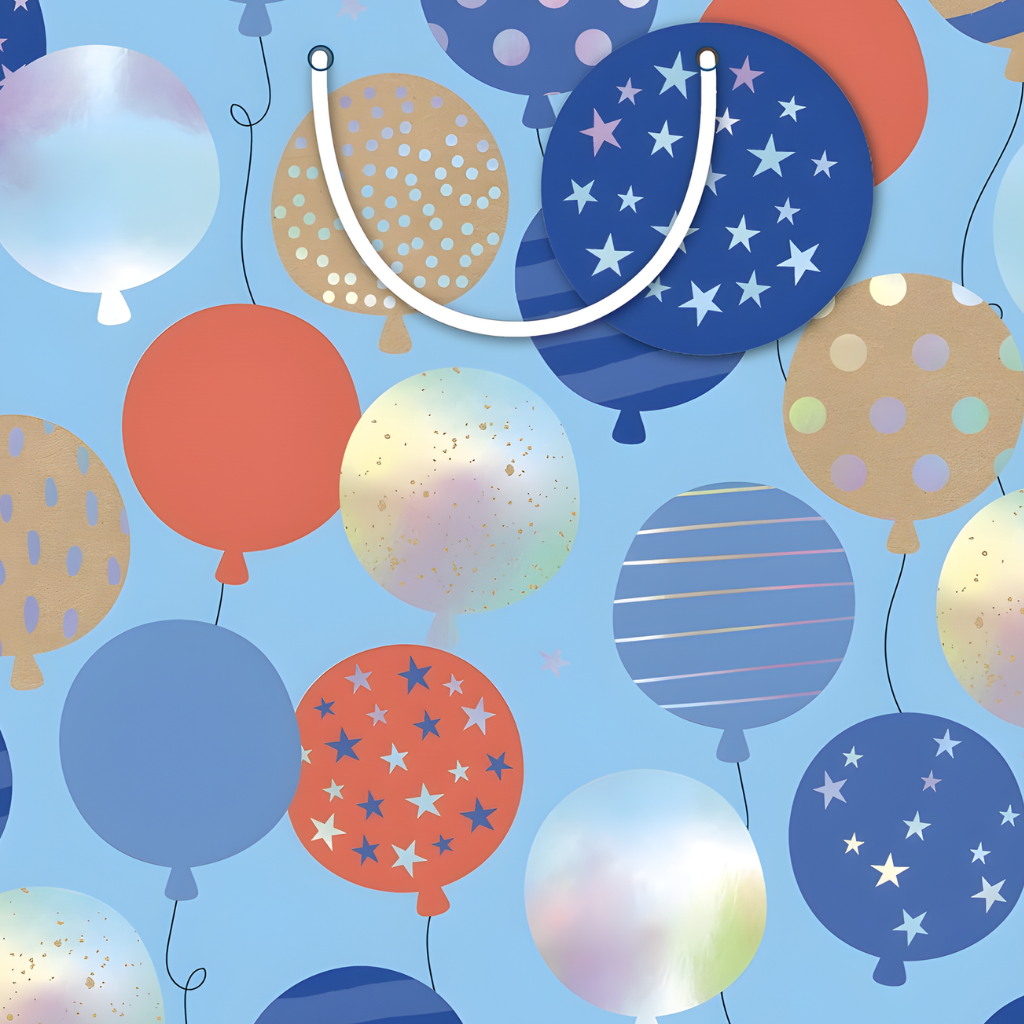Gift Bag - Balloons Male (Sm)