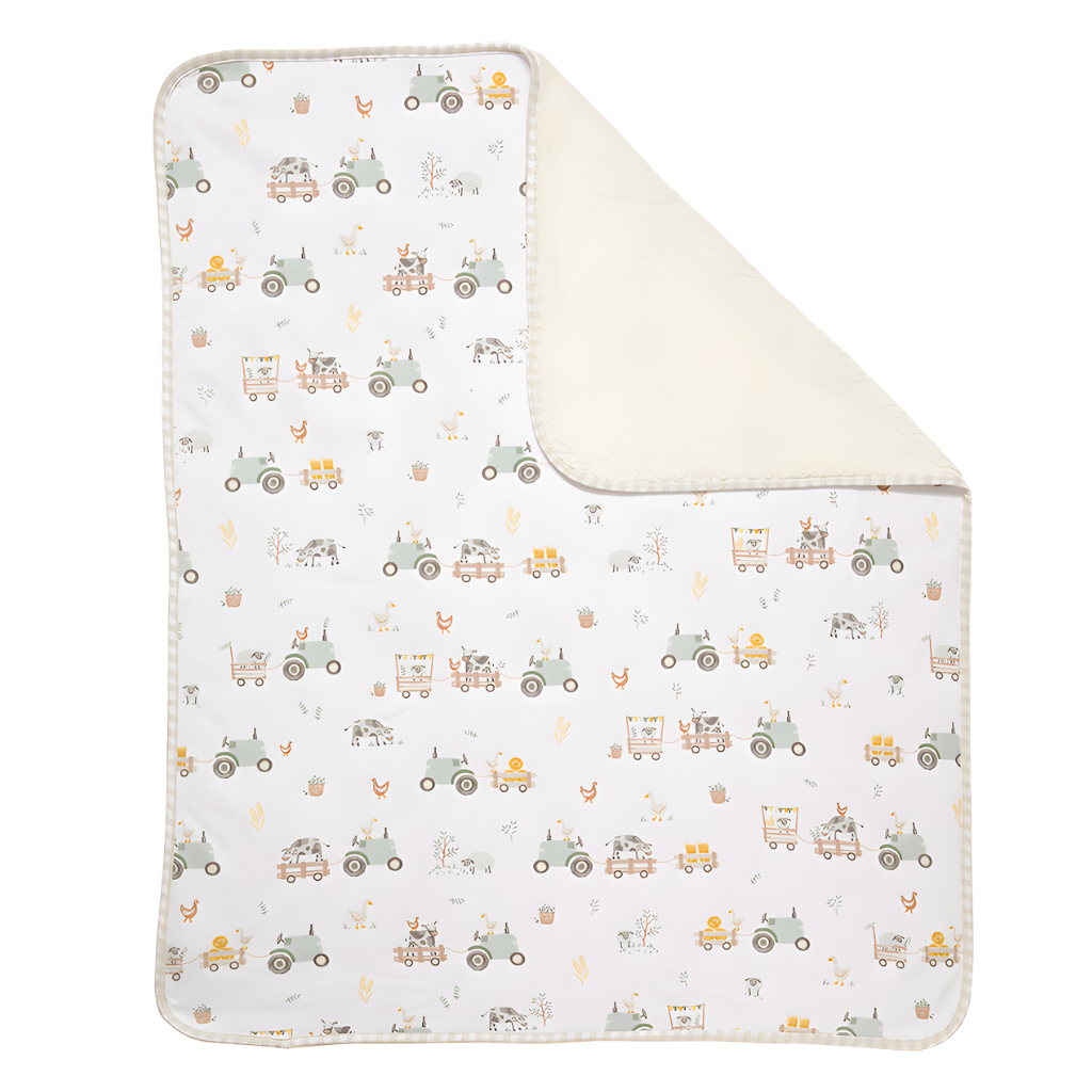 Sherpa Blanket - Tractor Ride