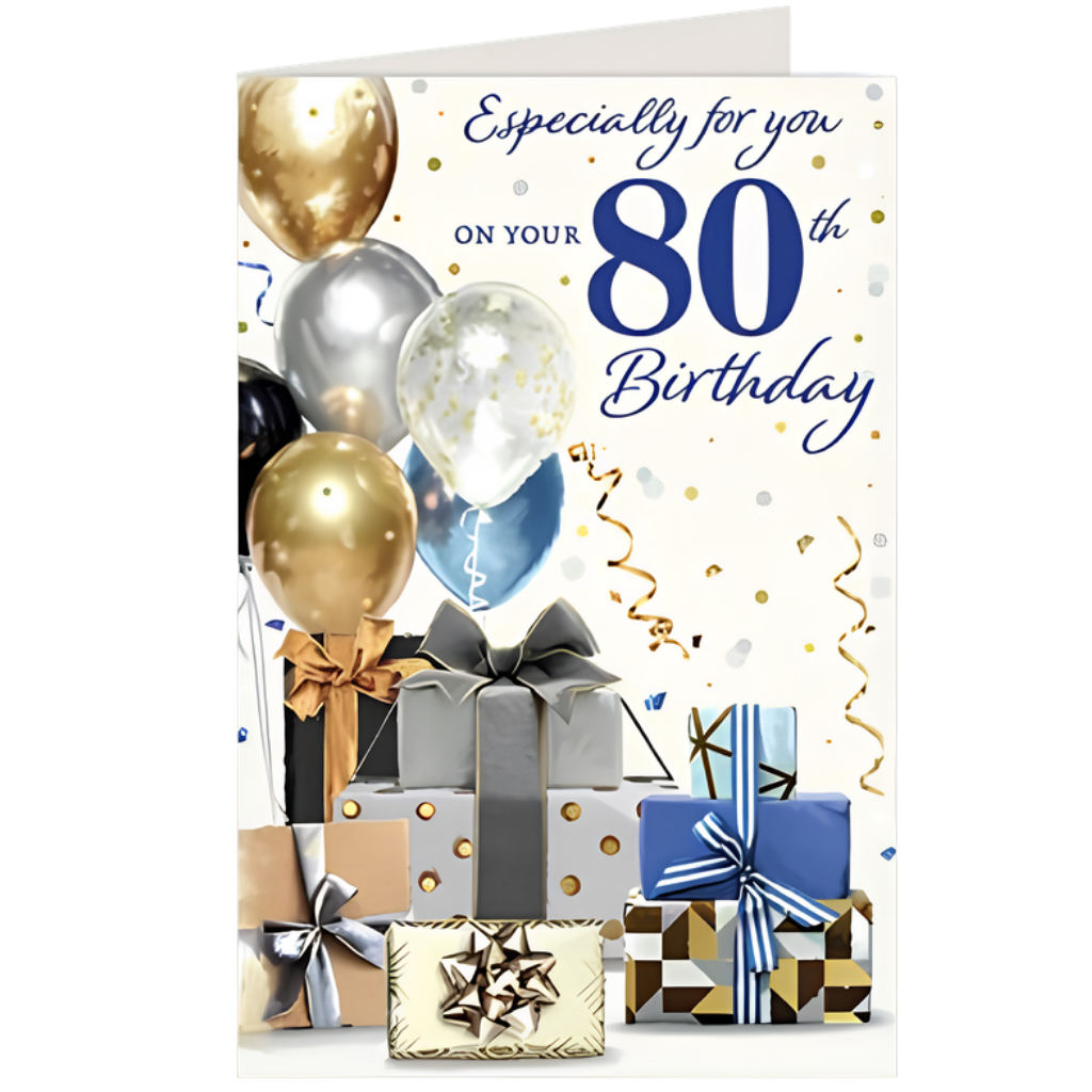 80th Present Stacks and Balloons