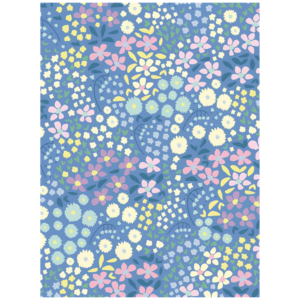 Folded Wrap - Blue Floral