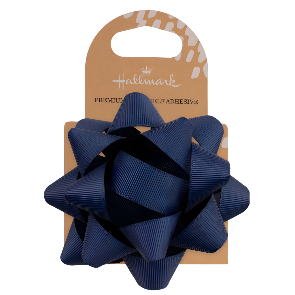 Fabric Gift Bow - Navy (10cm)