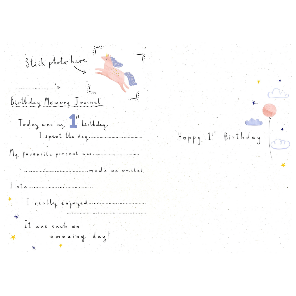 Greeting Card (Premium) - Age 1 Unicorn