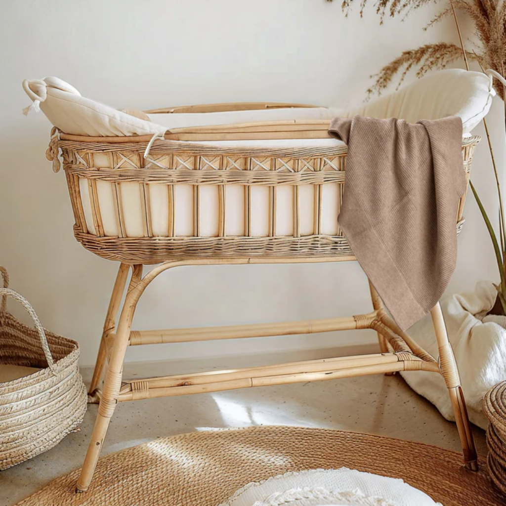 Classic Cotton Knit Blanket (Mocha)