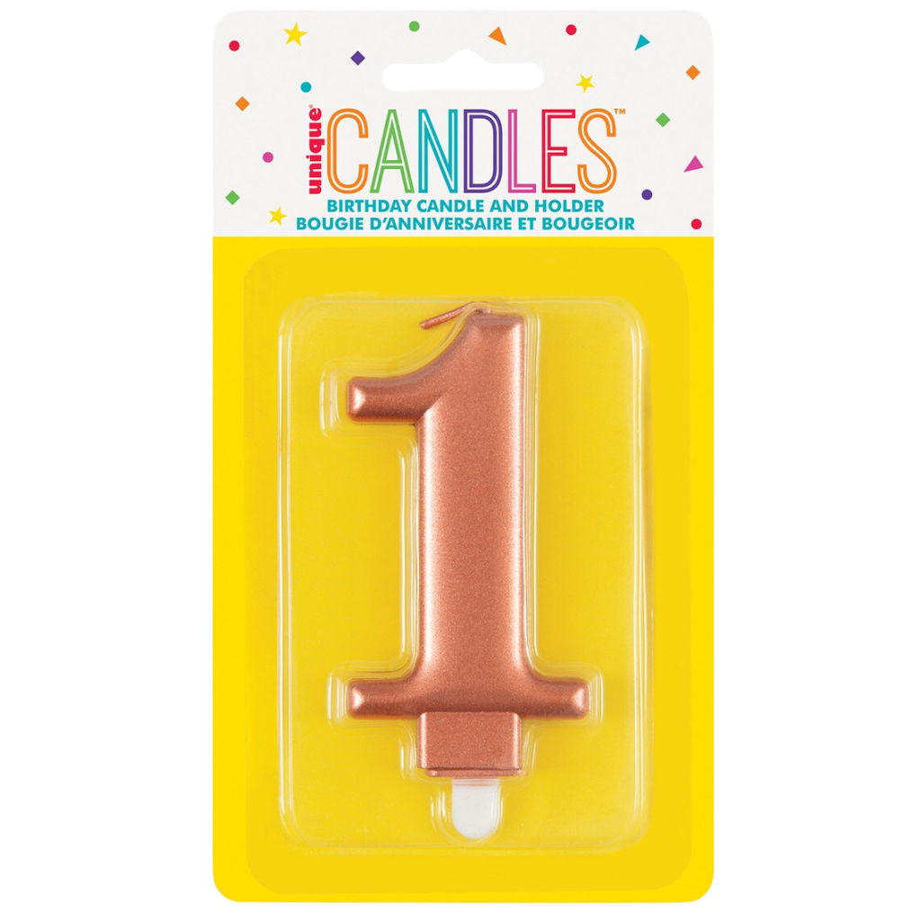 Numeral Candle One [Col.:ROSE GOLD]