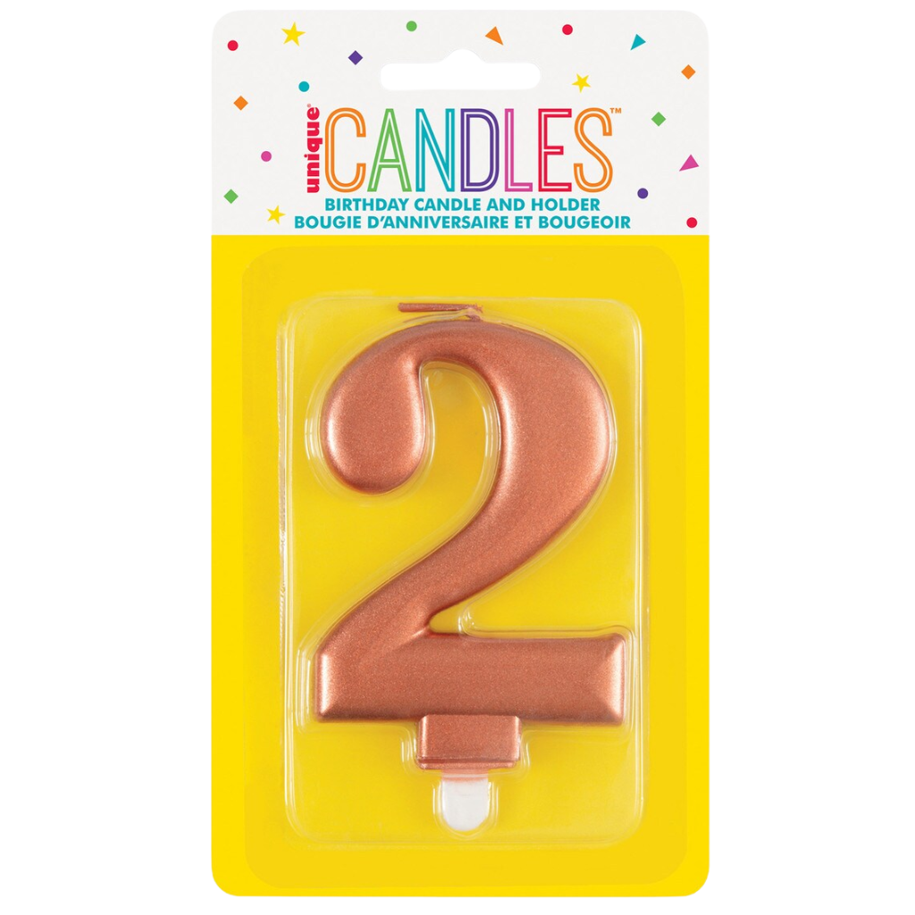 Numeral Candle Two [Col.:ROSE GOLD]