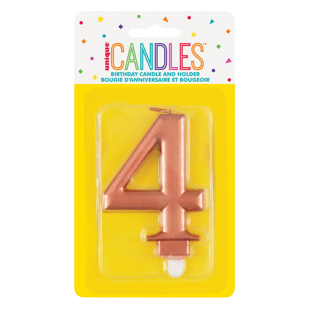 Numeral Candle Four [Col.:ROSE GOLD]
