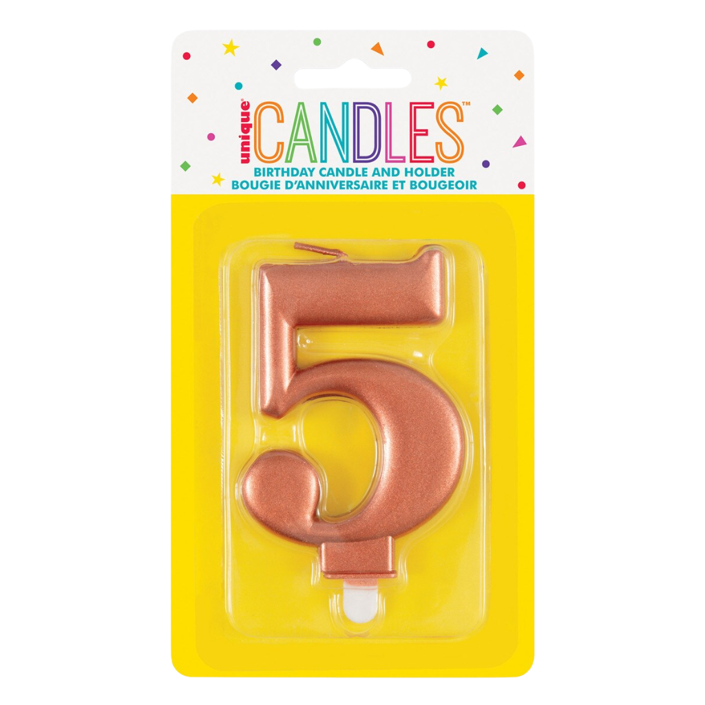 Numeral Candle Five [Col.:ROSE GOLD]