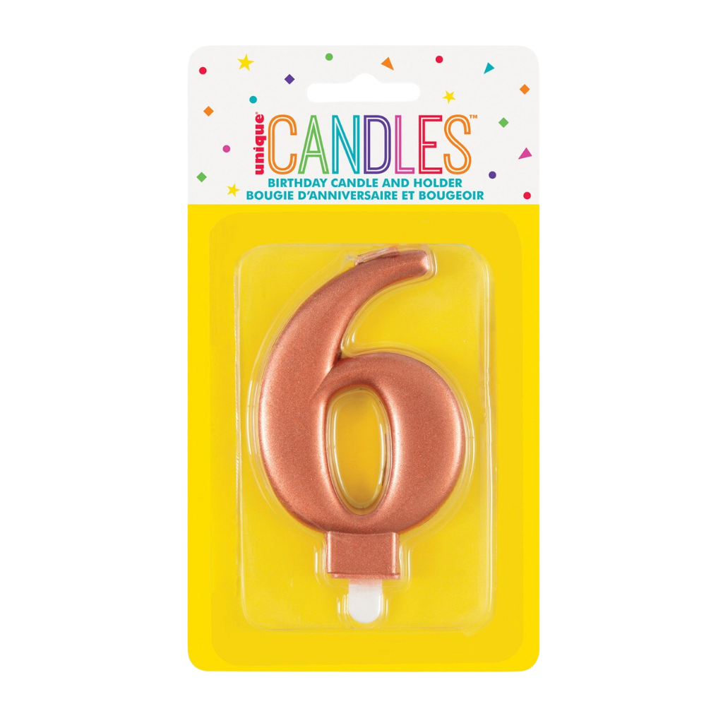 Numeral Candle Six [Col.:ROSE GOLD]