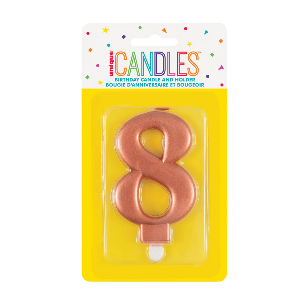 Numeral Candle Eight [Col.:ROSE GOLD]