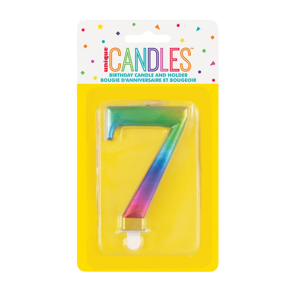 Numeral Candle Seven [Col.:RAINBOW]