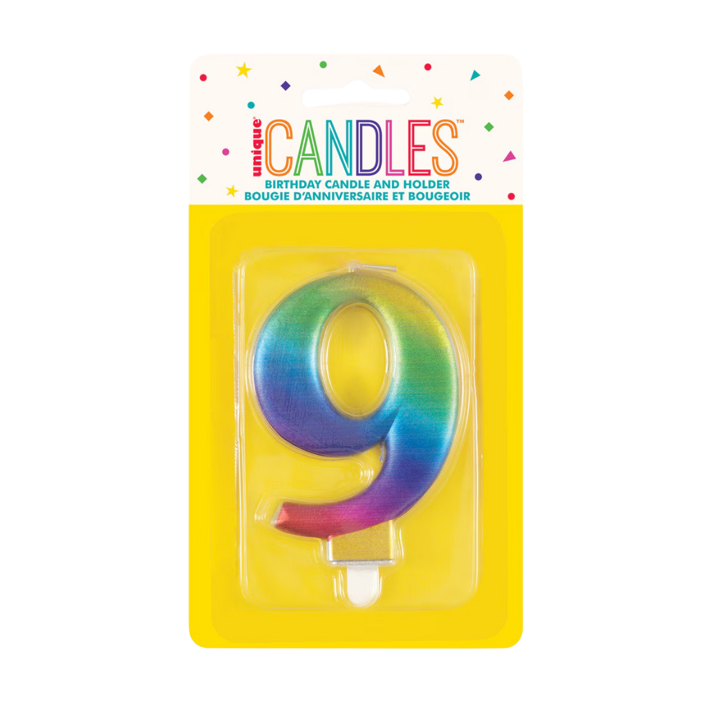 Numeral Candle Nine [Col.:RAINBOW]