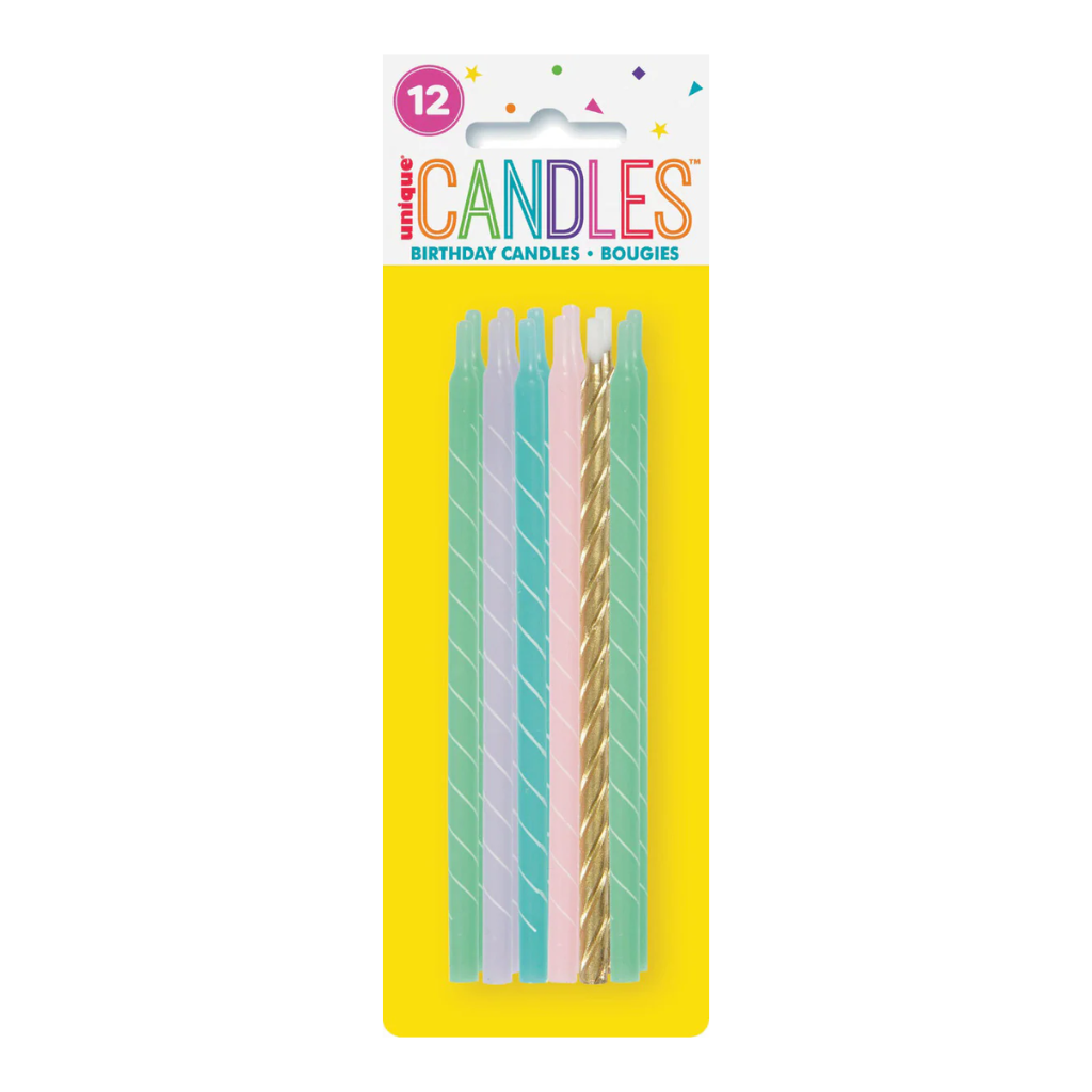 12pk Tall Candle [Col.:RAINBOW]