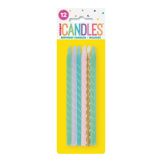 12pk Tall Candle [Col.:RAINBOW]