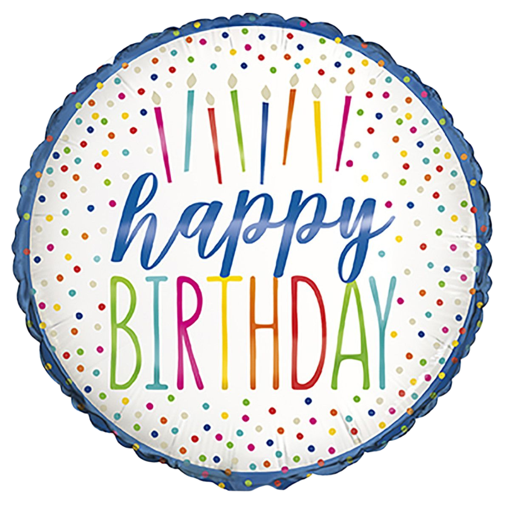 Happy Birthday Candles & Polka Dots 