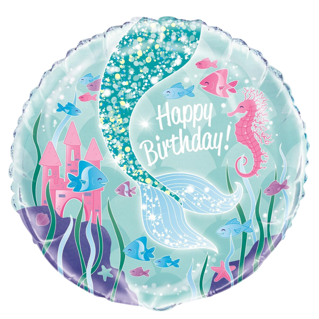 Happy Birthday Pastel Mermaid Tail