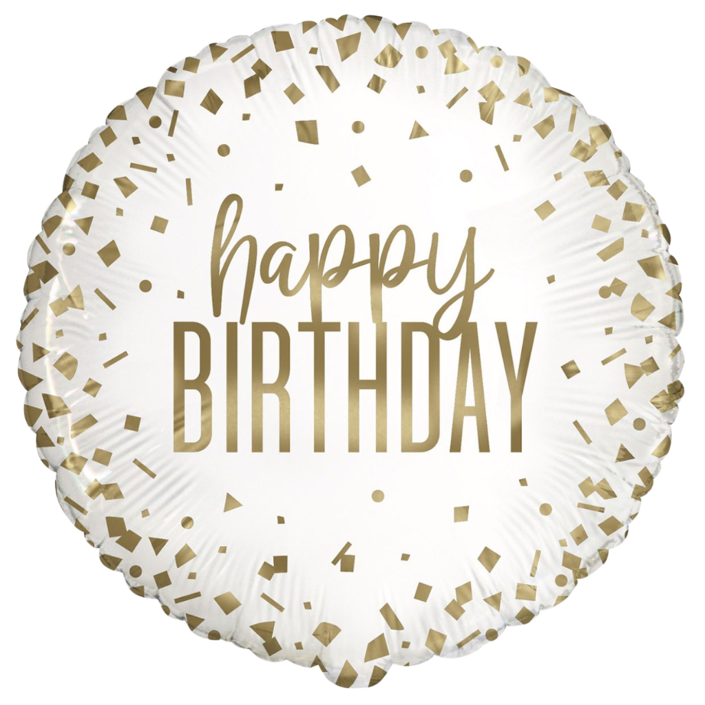 Happy Birthday Gold Confetti 