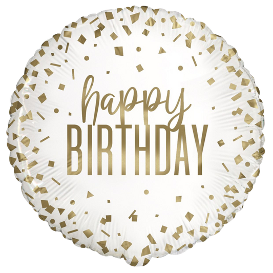 Happy Birthday Gold Confetti 