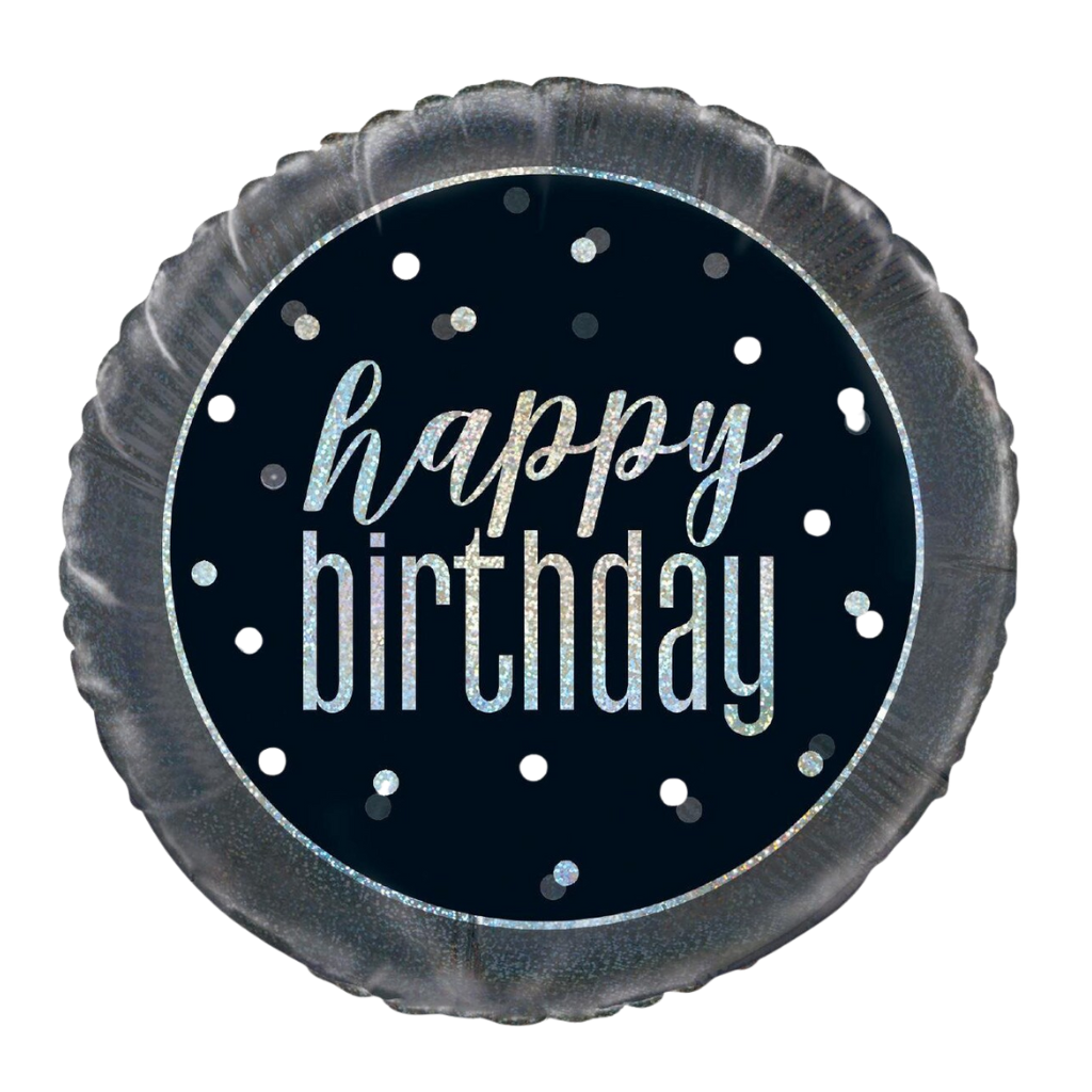 Happy Birthday Prismatic Black