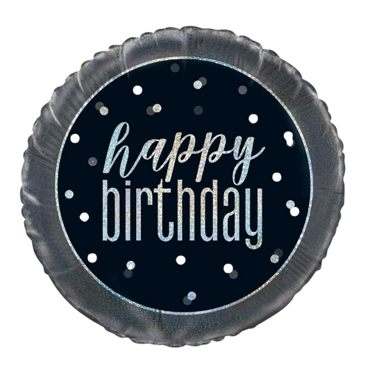 Happy Birthday Prismatic Black