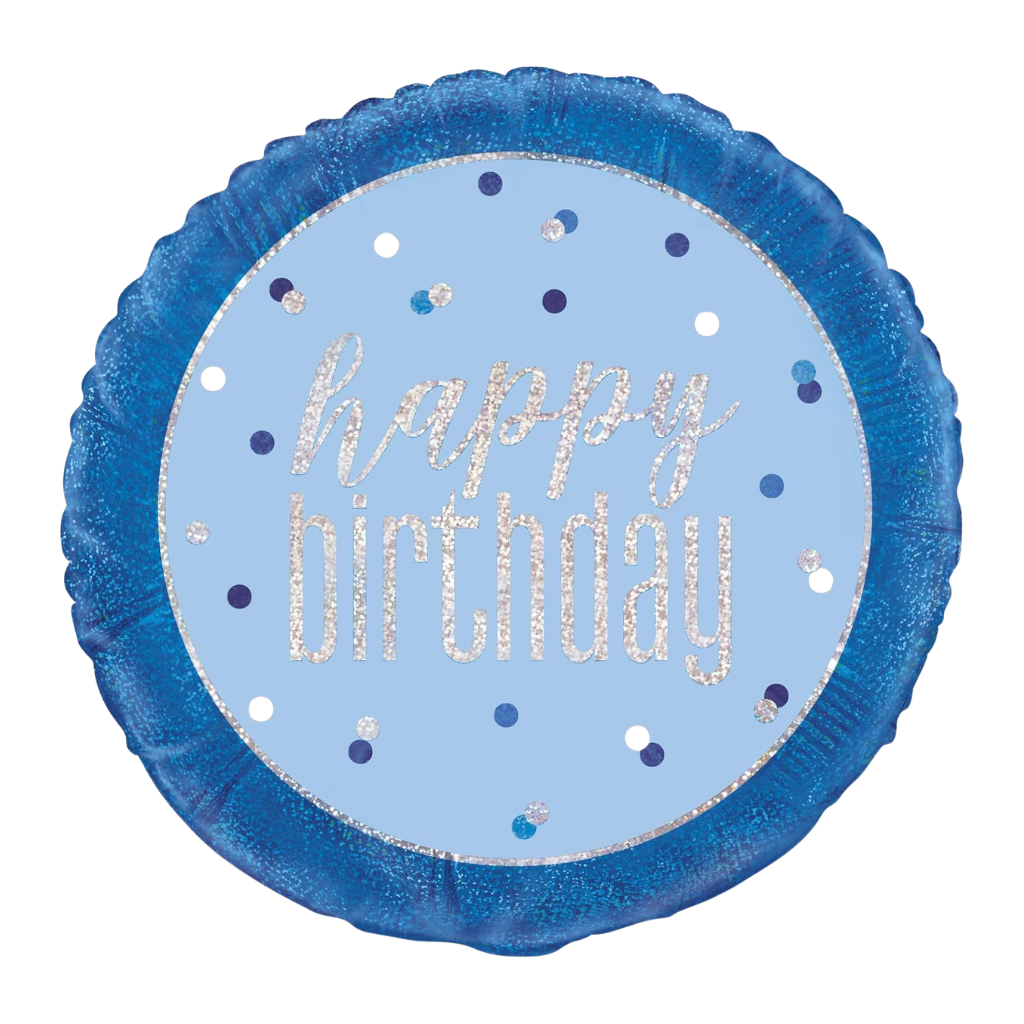 Happy Birthday Blue Sparkle