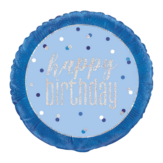 Happy Birthday Blue Sparkle