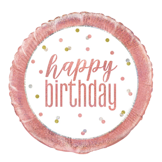 Happy Birthday Rose Gold Glitz