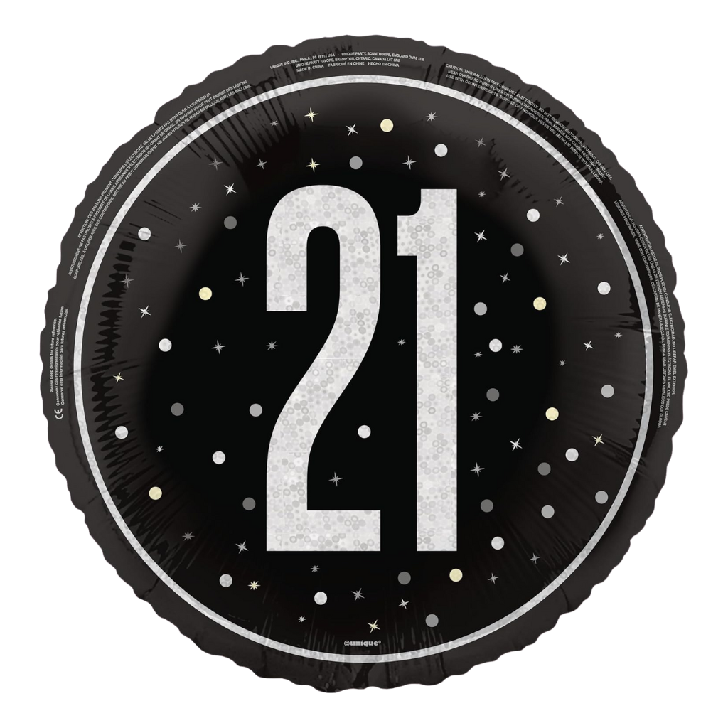 21 Black & Silver Glitz