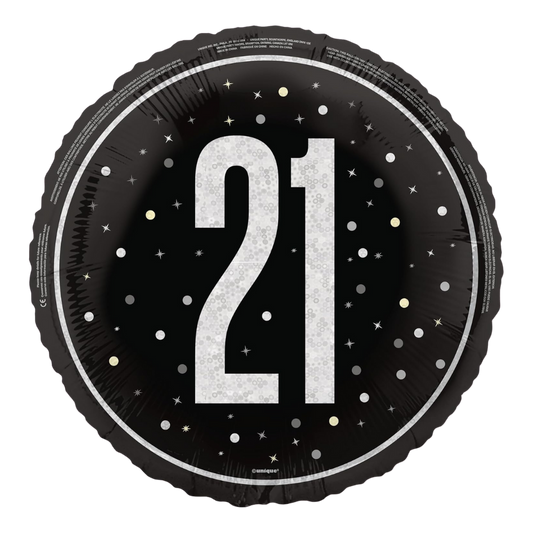 21 Black & Silver Glitz