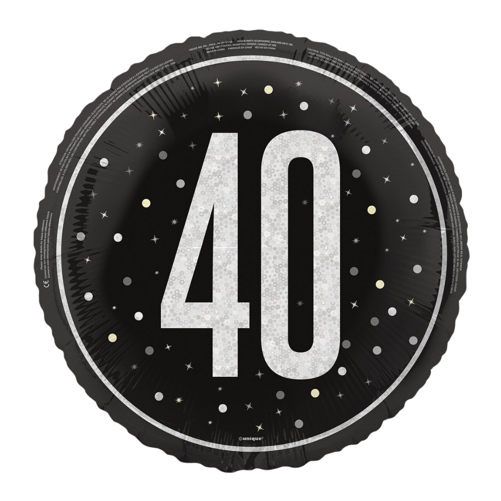40 Black & Silver Glitz