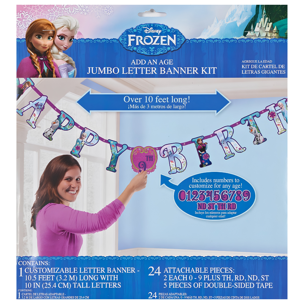 Frozen Jumbo 'Add an Age' Birthday Banner