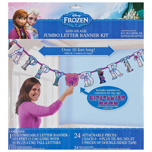 Frozen Jumbo 'Add an Age' Birthday Banner