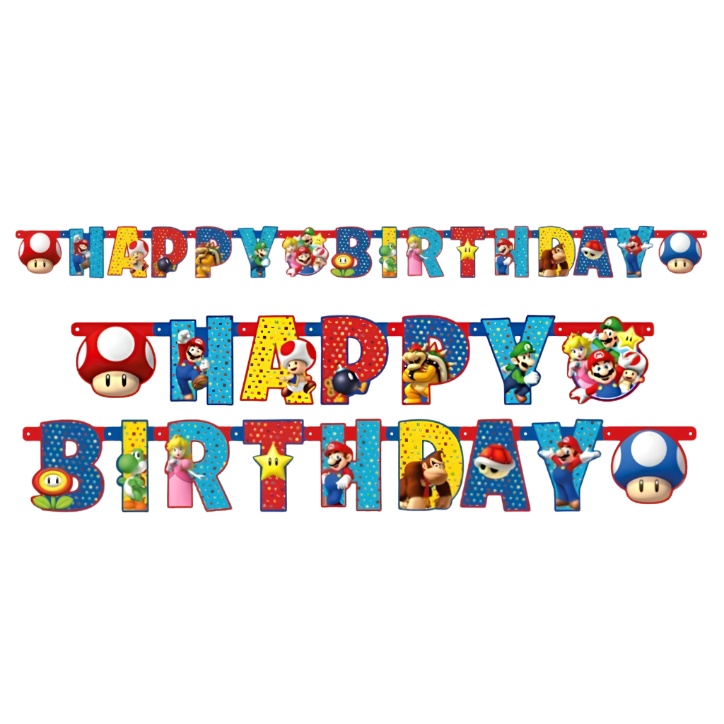Super Mario Jumbo 'Add an Age' Birthday Banner