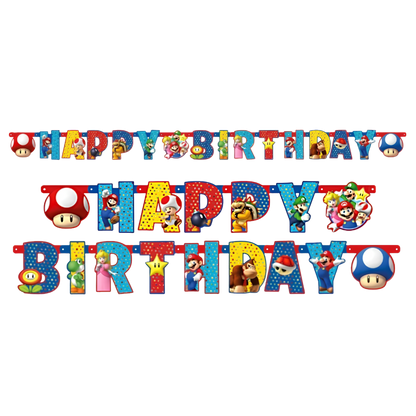 Super Mario Jumbo 'Add an Age' Birthday Banner
