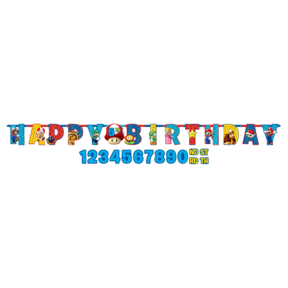 Super Mario Jumbo 'Add an Age' Birthday Banner