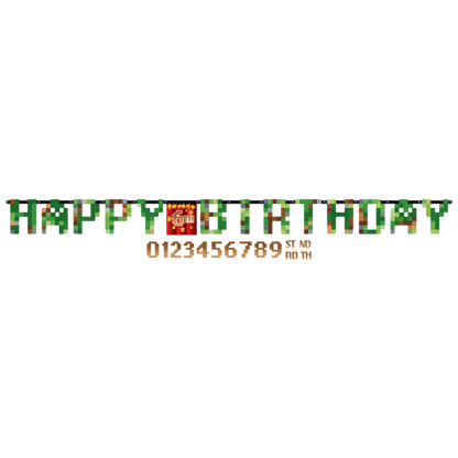 Pixel Block TNT Jumbo 'Add an Age' Birthday Banner