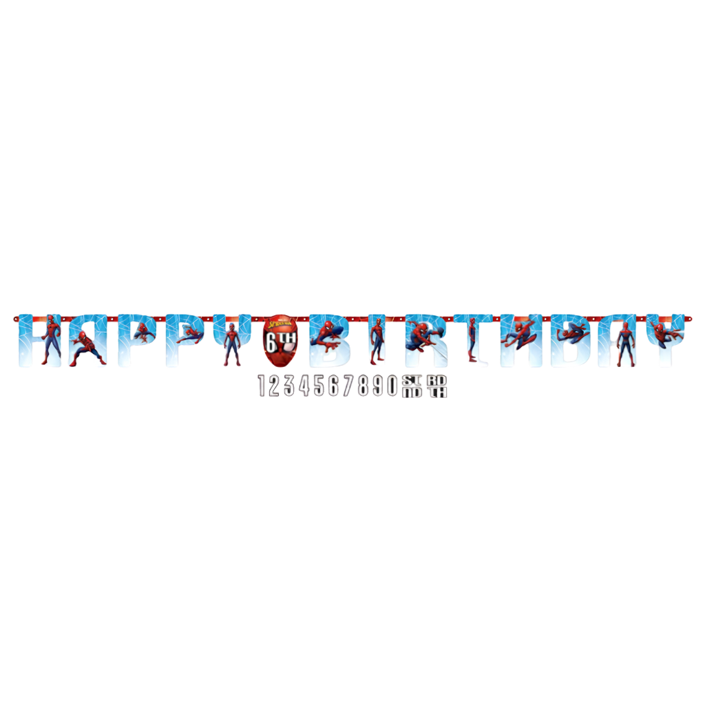 Spiderman Jumbo 'Add an Age' Birthday Banner