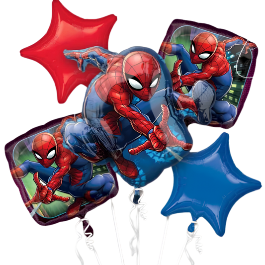 Spiderman 5pc Balloon Bouquet 