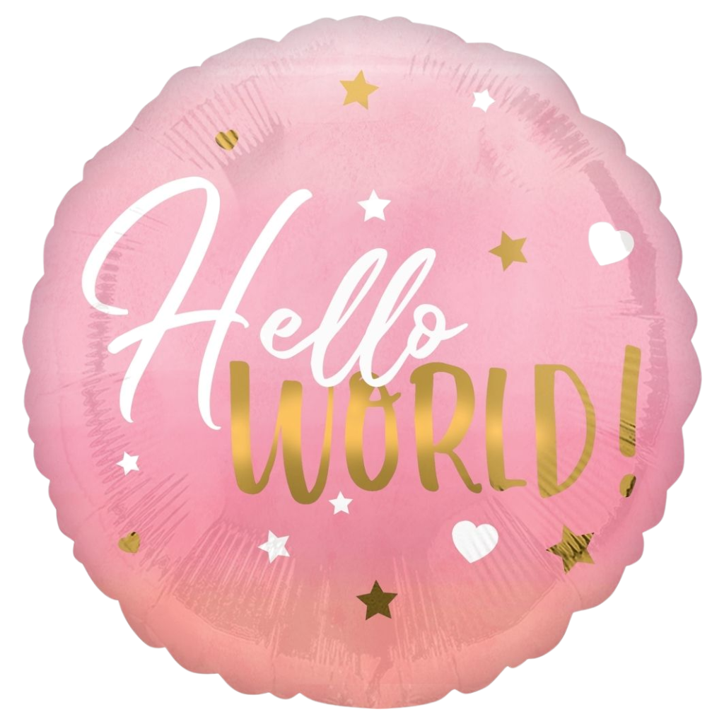 Hello World Pink Stars