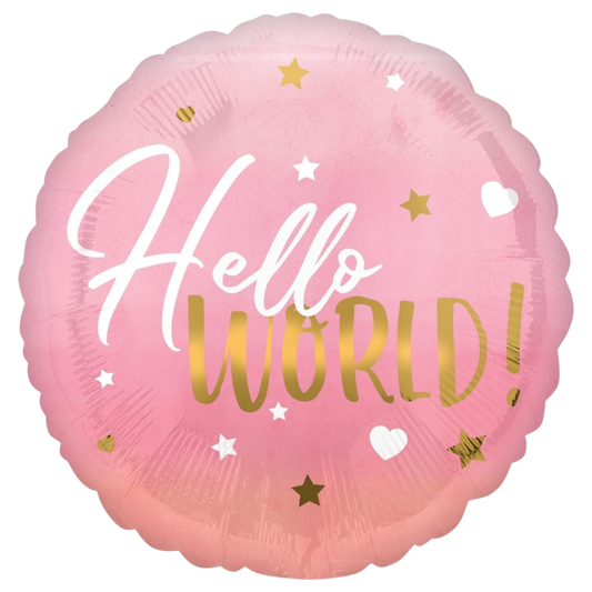 Hello World Pink Stars